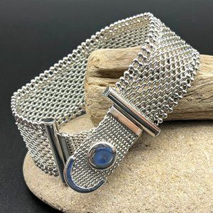 Silver Mesh Snap Bracelet